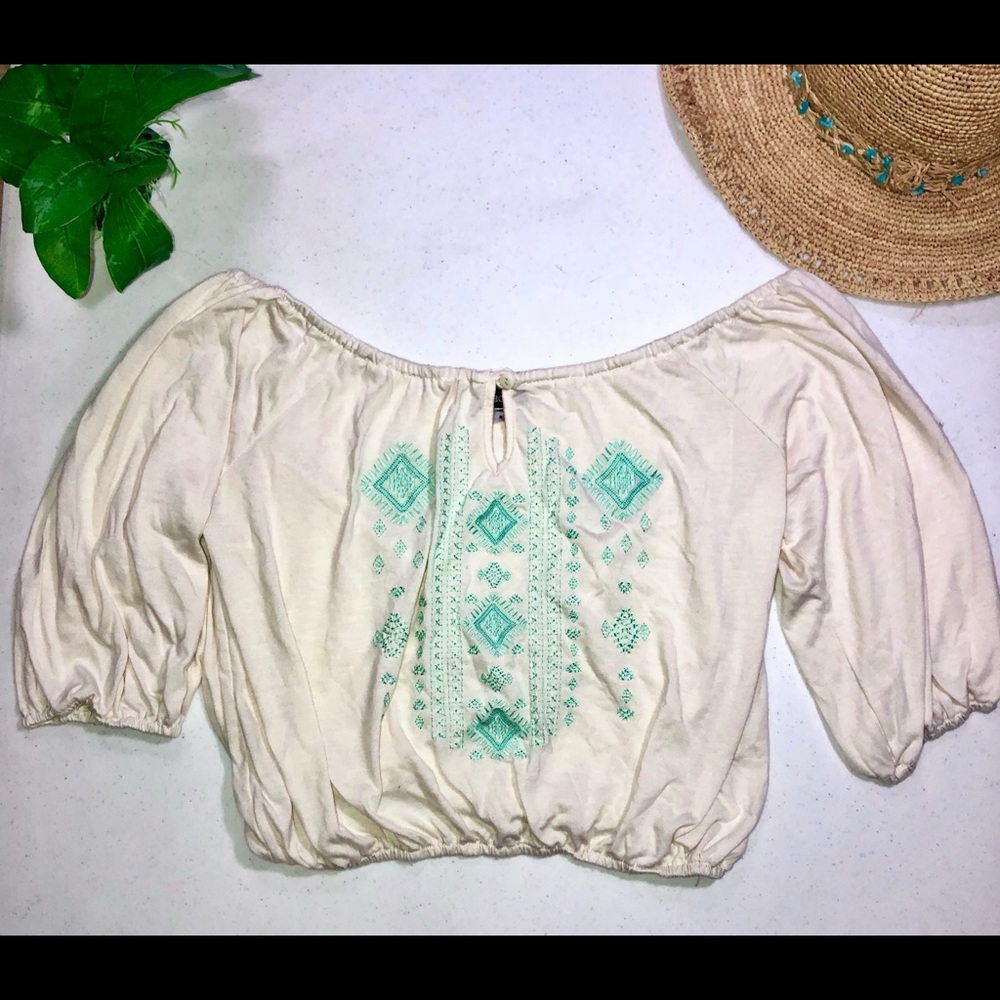 Off the shoulder crop top